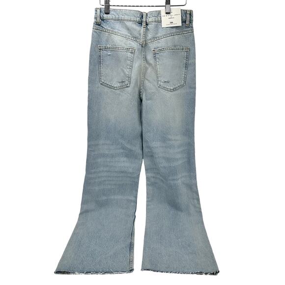Zara Light Blue Flare & Wide Leg Jeans. NWOT - Picture 7 of 10